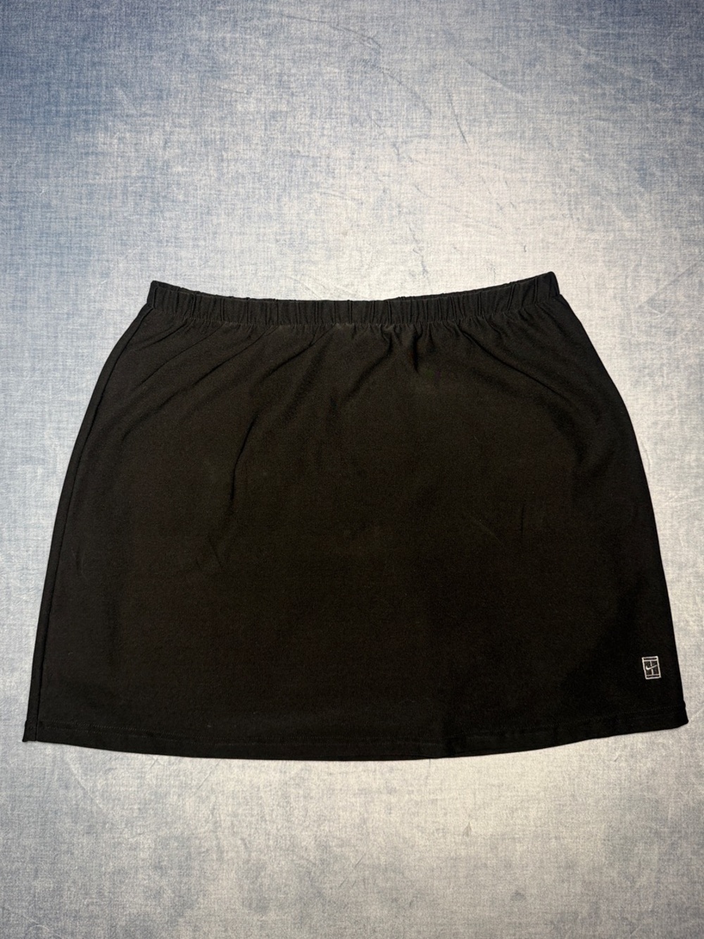 Vintage Y2K Nike Court Tennis Skort Black Embroidered Box Logo Silver Tag Size S